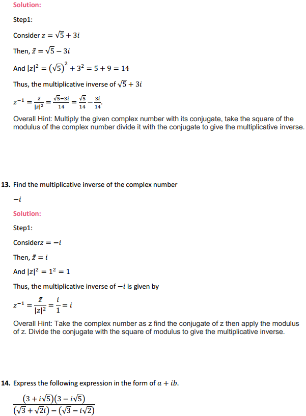 NCERT Solutions for Class 11 Maths Chapter 5 Complex Numbers and Quadratic Equations Ex 5.1 7