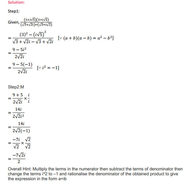 NCERT Solutions for Class 11 Maths Chapter 5 Complex Numbers and Quadratic Equations Ex 5.1 8