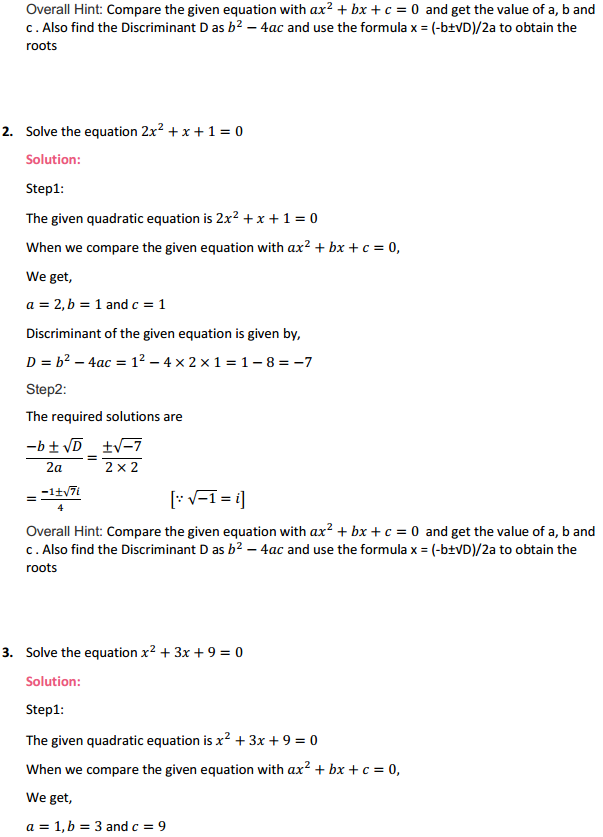 NCERT Solutions for Class 11 Maths Chapter 5 Complex Numbers and Quadratic Equations Ex 5.3 2