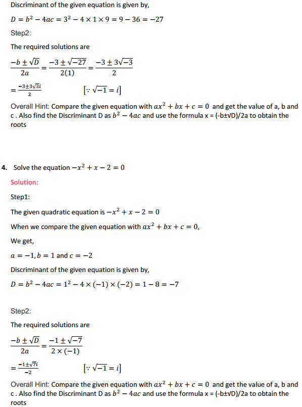 NCERT Solutions for Class 11 Maths Chapter 5 Complex Numbers and Quadratic Equations Ex 5.3 3