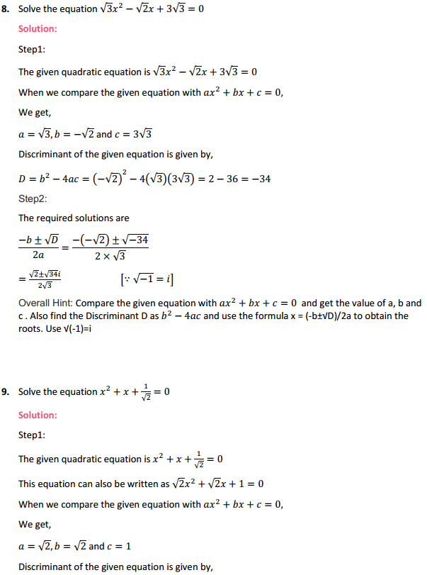 NCERT Solutions for Class 11 Maths Chapter 5 Complex Numbers and Quadratic Equations Ex 5.3 6
