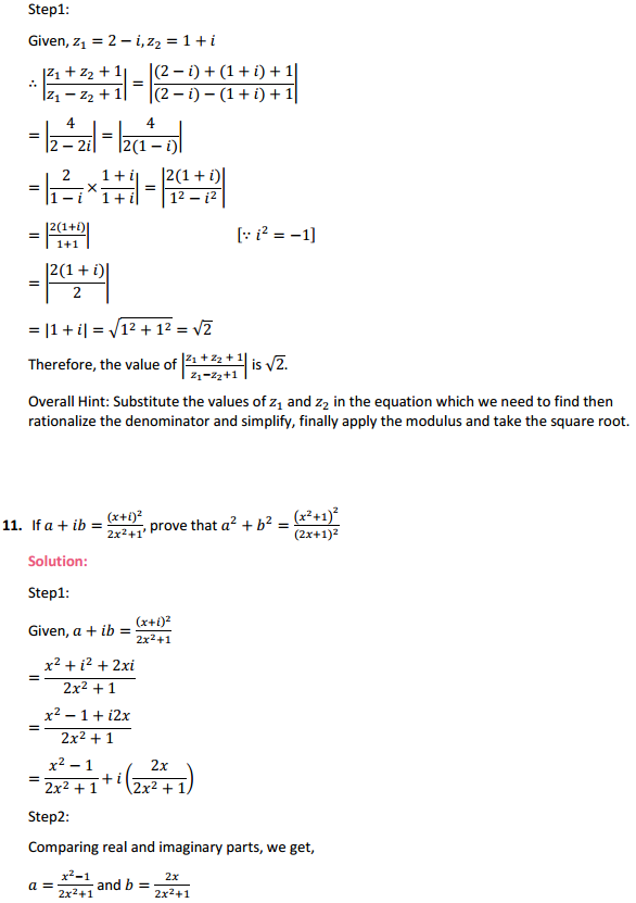 NCERT Solutions for Class 11 Maths Chapter 5 Complex Numbers and Quadratic Equations Miscellaneous Exercise 10