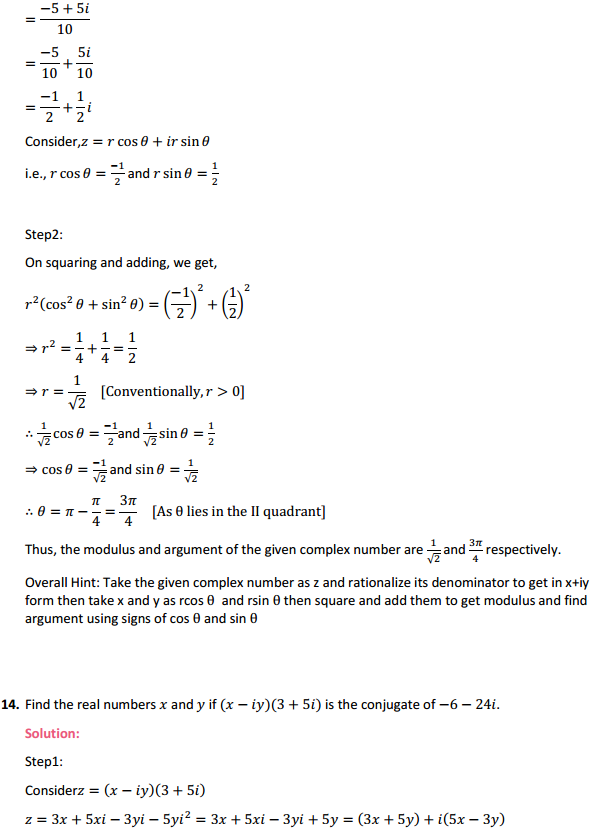 NCERT Solutions for Class 11 Maths Chapter 5 Complex Numbers and Quadratic Equations Miscellaneous Exercise 13