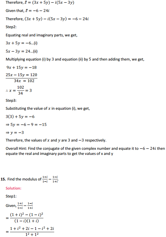 NCERT Solutions for Class 11 Maths Chapter 5 Complex Numbers and Quadratic Equations Miscellaneous Exercise 14