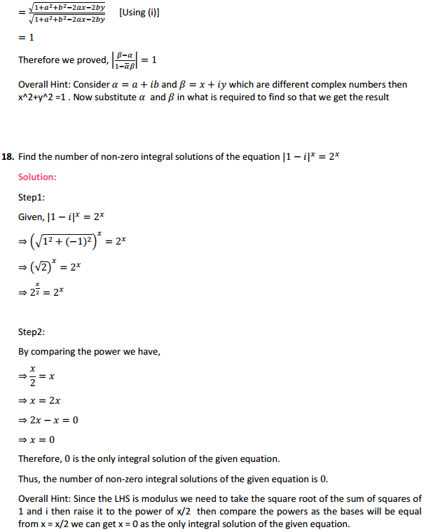 NCERT Solutions for Class 11 Maths Chapter 5 Complex Numbers and Quadratic Equations Miscellaneous Exercise 17