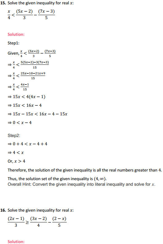 NCERT Solutions for Class 11 Maths Chapter 6 Linear Inequalities Ex 6.1 11