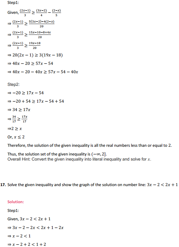 NCERT Solutions for Class 11 Maths Chapter 6 Linear Inequalities Ex 6.1 12