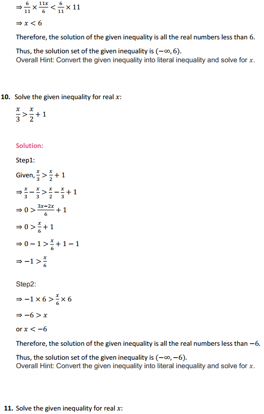 NCERT Solutions for Class 11 Maths Chapter 6 Linear Inequalities Ex 6.1 7