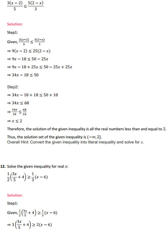 NCERT Solutions for Class 11 Maths Chapter 6 Linear Inequalities Ex 6.1 8