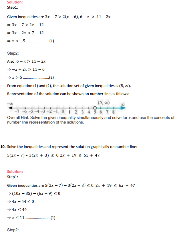NCERT Solutions for Class 11 Maths Chapter 6 Linear Inequalities Miscellaneous Exercise 6