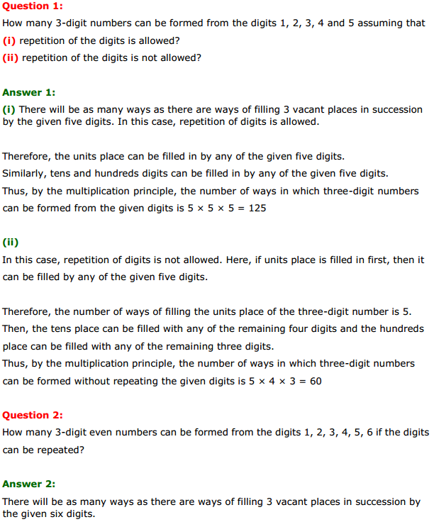 NCERT Solutions for Class 11 Maths Chapter 7 Permutations and Combinations Ex 7.1 1