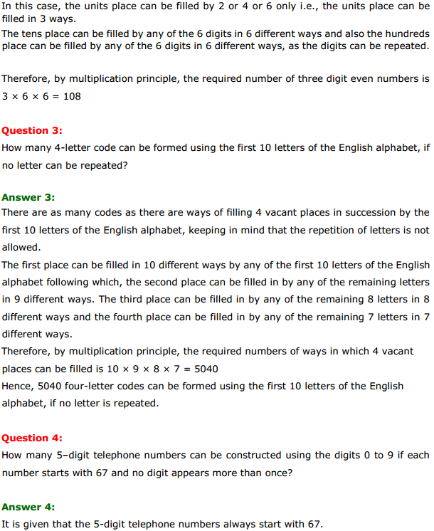 NCERT Solutions for Class 11 Maths Chapter 7 Permutations and Combinations Ex 7.1 2