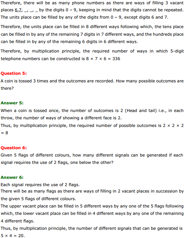 NCERT Solutions for Class 11 Maths Chapter 7 Permutations and Combinations Ex 7.1 3