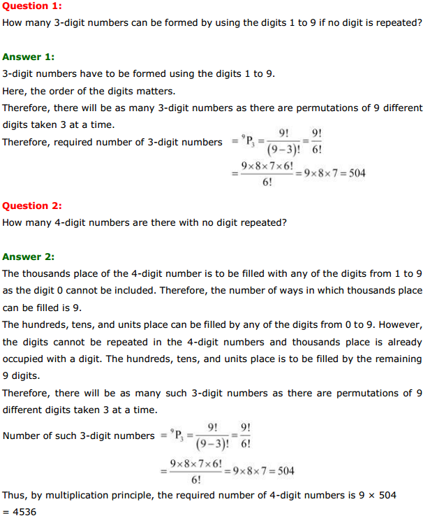 NCERT Solutions for Class 11 Maths Chapter 7 Permutations and Combinations Ex 7.3 1