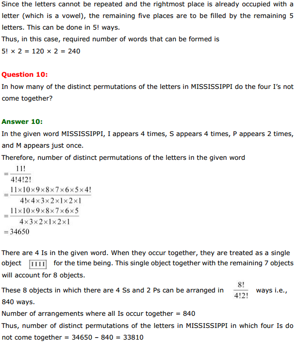 NCERT Solutions for Class 11 Maths Chapter 7 Permutations and Combinations Ex 7.3 8