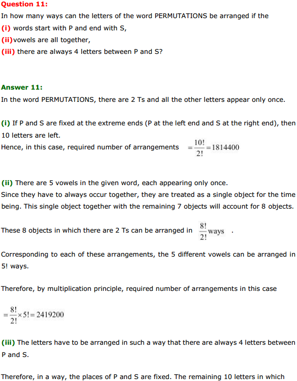 NCERT Solutions for Class 11 Maths Chapter 7 Permutations and Combinations Ex 7.3 9