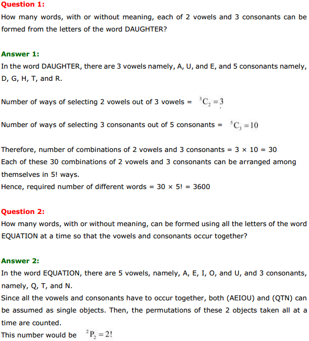 NCERT Solutions for Class 11 Maths Chapter 7 Permutations and Combinations Miscellaneous Exercise 1