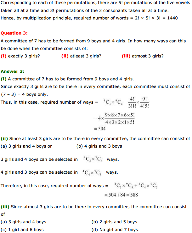 NCERT Solutions for Class 11 Maths Chapter 7 Permutations and Combinations Miscellaneous Exercise 2