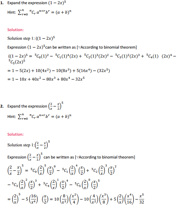 NCERT Solutions for Class 11 Maths Chapter 8 Binomial Theorem Ex 8.1 1