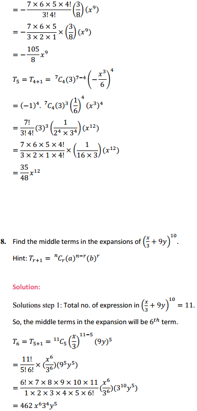 NCERT Solutions for Class 11 Maths Chapter 8 Binomial Theorem Ex 8.2 5