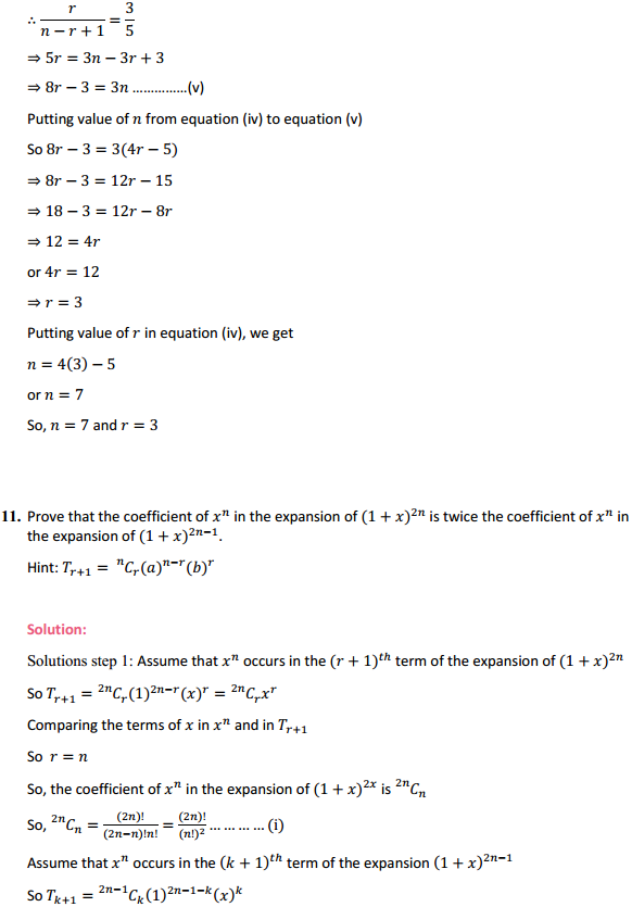 NCERT Solutions for Class 11 Maths Chapter 8 Binomial Theorem Ex 8.2 8