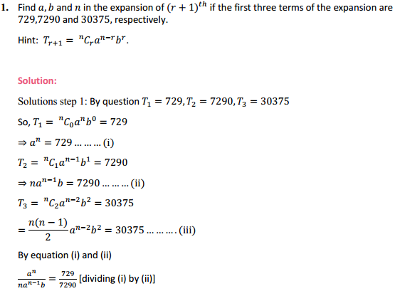 NCERT Solutions for Class 11 Maths Chapter 8 Binomial Theorem Miscellaneous Exercise 1