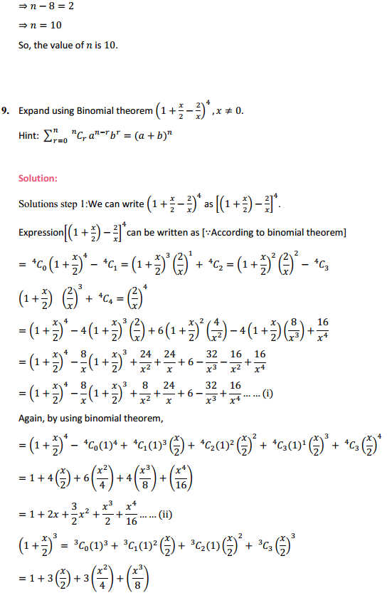 NCERT Solutions for Class 11 Maths Chapter 8 Binomial Theorem Miscellaneous Exercise 8