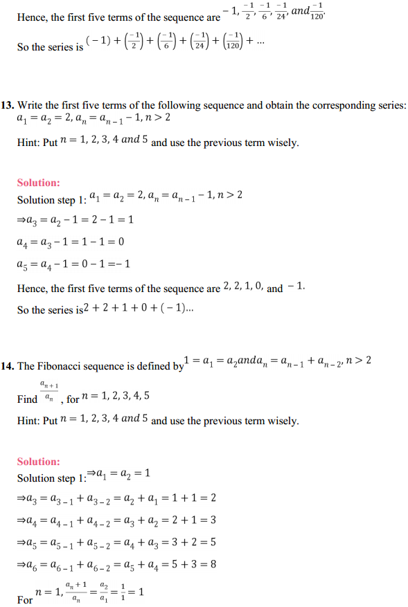 NCERT Solutions for Class 11 Maths Chapter 9 Sequences and Series Ex 9.1 10