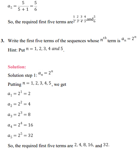 NCERT Solutions for Class 11 Maths Chapter 9 Sequences and Series Ex 9.1 2