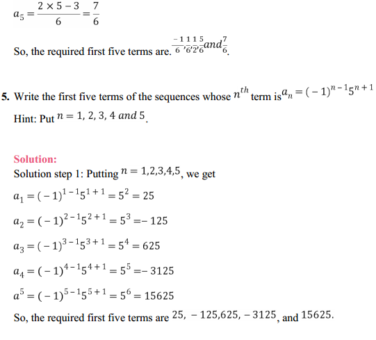 NCERT Solutions for Class 11 Maths Chapter 9 Sequences and Series Ex 9.1 4