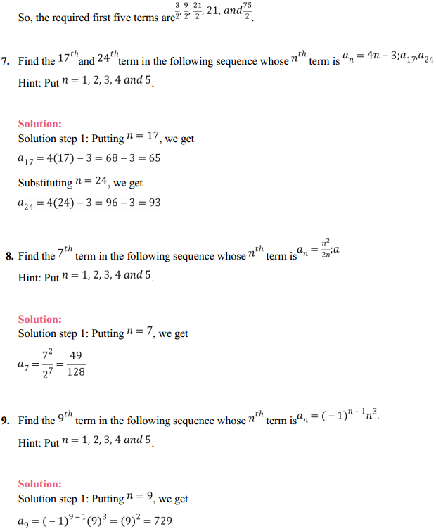 NCERT Solutions for Class 11 Maths Chapter 9 Sequences and Series Ex 9.1 6