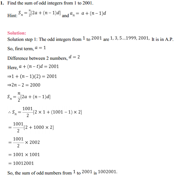 NCERT Solutions for Class 11 Maths Chapter 9 Sequences and Series Ex 9.2 1