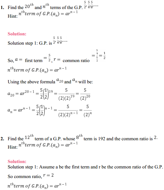 NCERT Solutions for Class 11 Maths Chapter 9 Sequences and Series Ex 9.3 1