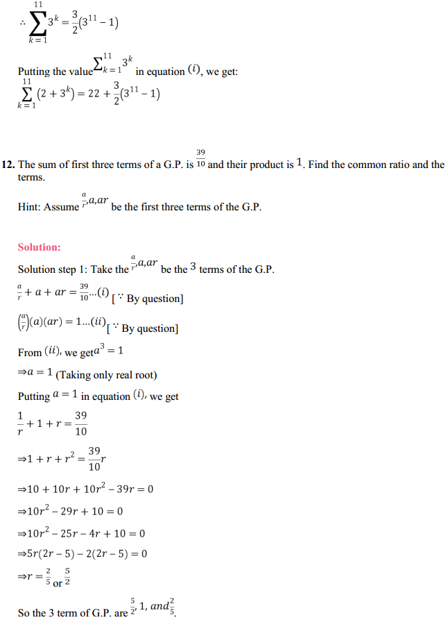 NCERT Solutions for Class 11 Maths Chapter 9 Sequences and Series Ex 9.3 13