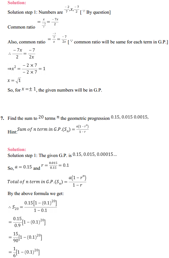 NCERT Solutions for Class 11 Maths Chapter 9 Sequences and Series Ex 9.3 9