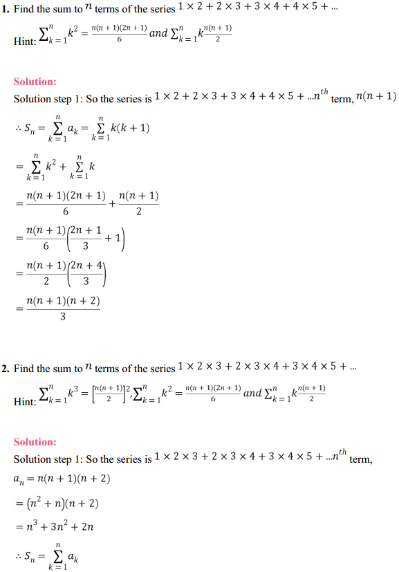 NCERT Solutions for Class 11 Maths Chapter 9 Sequences and Series Ex 9.4 1