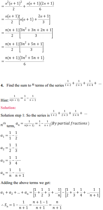 NCERT Solutions for Class 11 Maths Chapter 9 Sequences and Series Ex 9.4 4