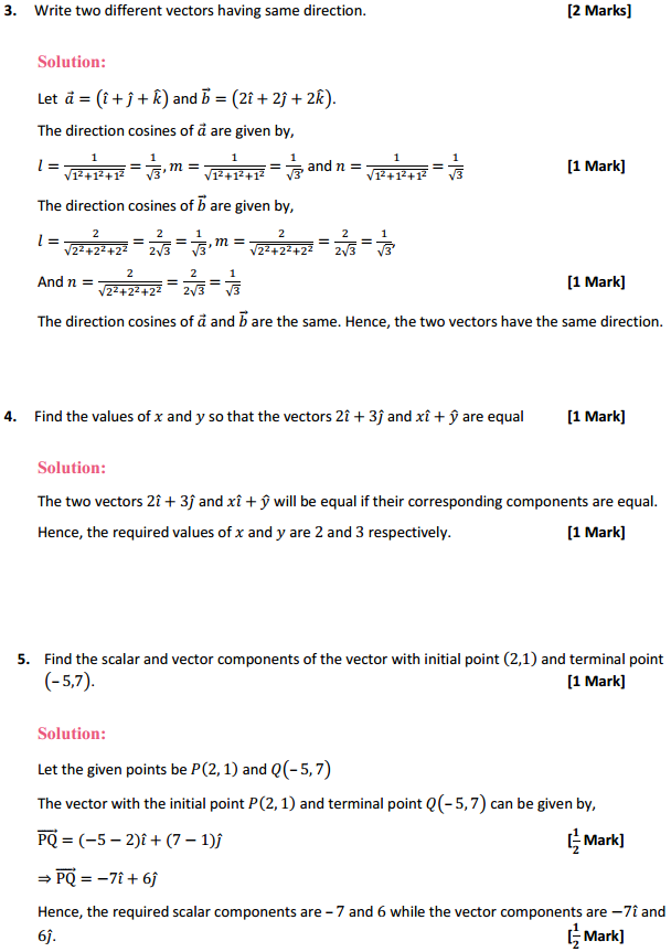 NCERT Solutions for Class 12 Maths Chapter 10 Vector Algebra Ex 10.2 2