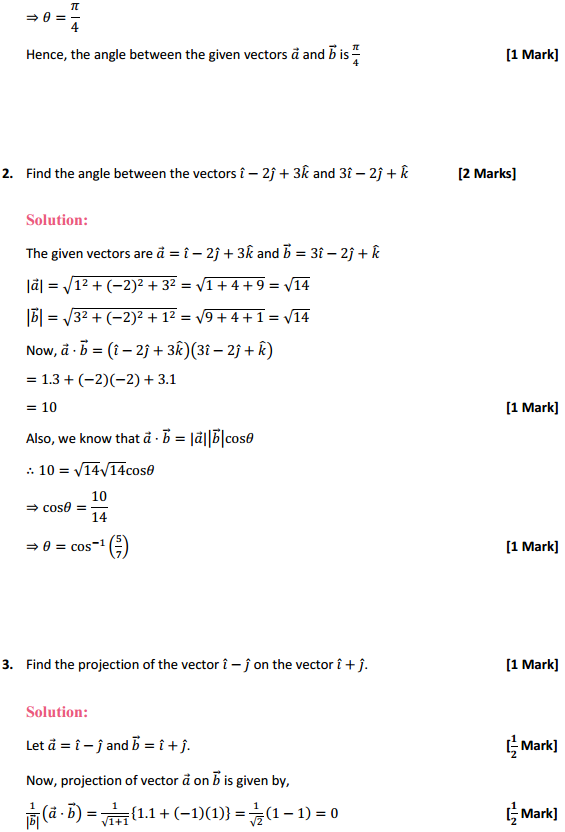 NCERT Solutions for Class 12 Maths Chapter 10 Vector Algebra Ex 10.3 2
