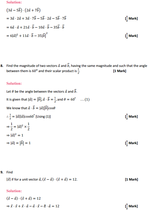 NCERT Solutions for Class 12 Maths Chapter 10 Vector Algebra Ex 10.3 5