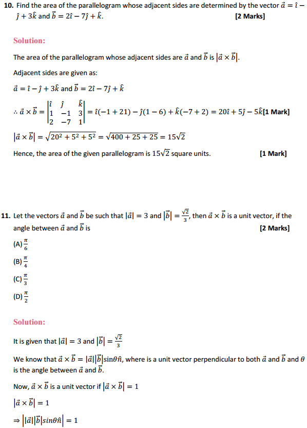 NCERT Solutions for Class 12 Maths Chapter 10 Vector Algebra Ex 10.4 7