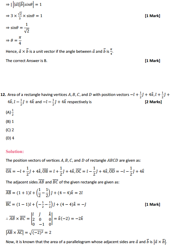 NCERT Solutions for Class 12 Maths Chapter 10 Vector Algebra Ex 10.4 8