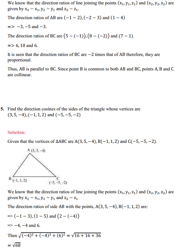 NCERT Solutions for Class 12 Maths Chapter 11 Three Dimensional Geometry Ex 11.1 3