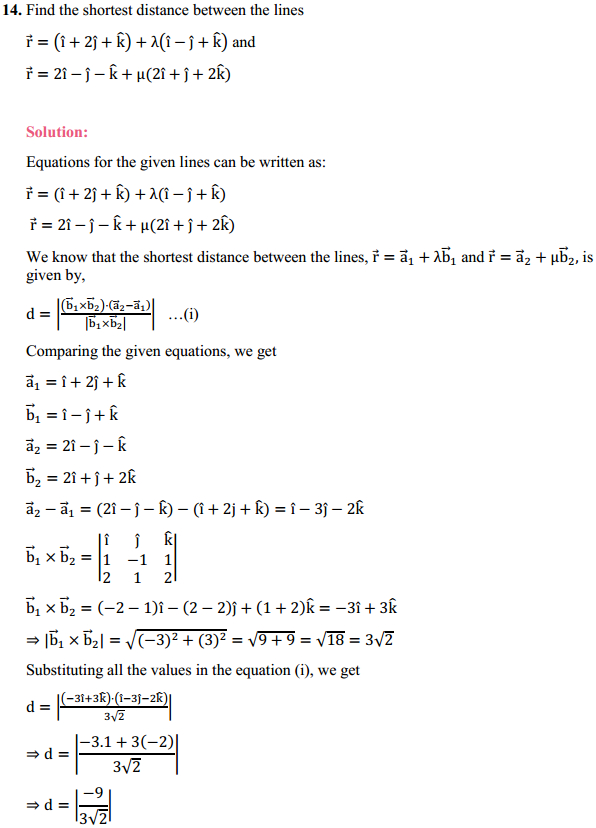 NCERT Solutions for Class 12 Maths Chapter 11 Three Dimensional Geometry Ex 11.2 12