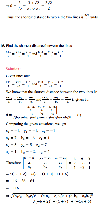 NCERT Solutions for Class 12 Maths Chapter 11 Three Dimensional Geometry Ex 11.2 13