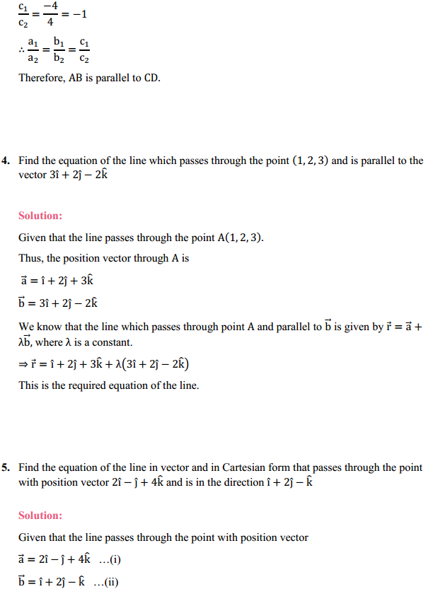 NCERT Solutions for Class 12 Maths Chapter 11 Three Dimensional Geometry Ex 11.2 4