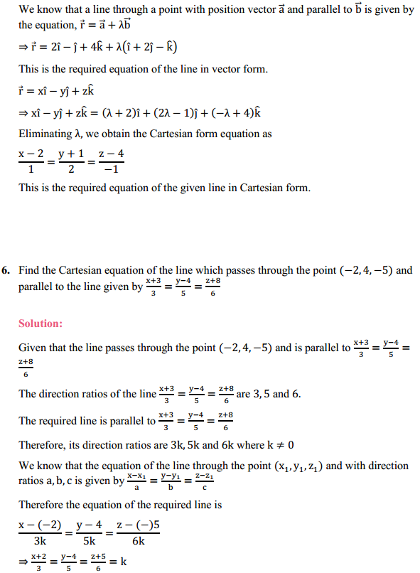 NCERT Solutions for Class 12 Maths Chapter 11 Three Dimensional Geometry Ex 11.2 5