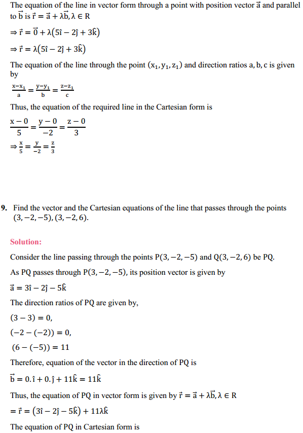 NCERT Solutions for Class 12 Maths Chapter 11 Three Dimensional Geometry Ex 11.2 7