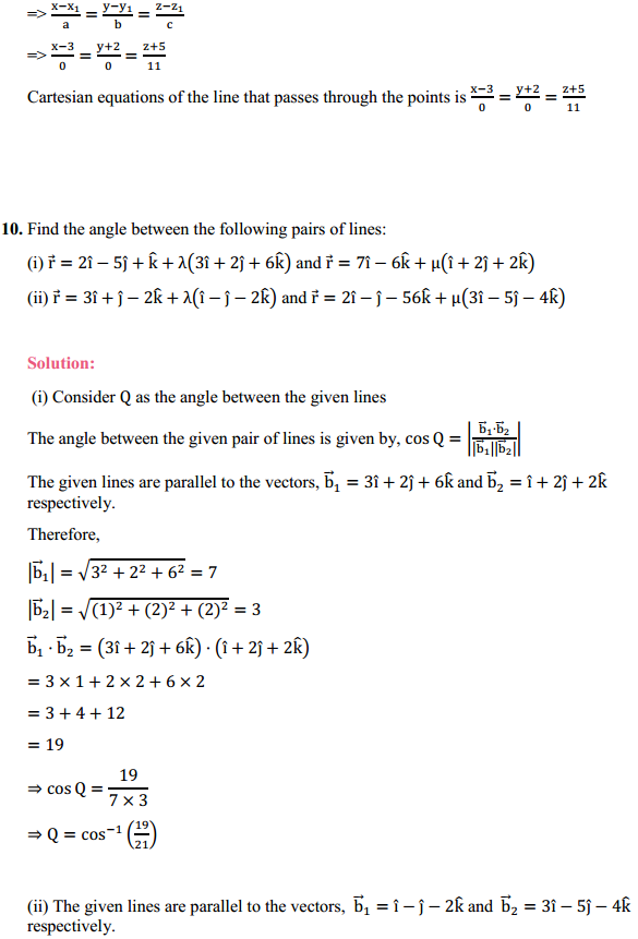NCERT Solutions for Class 12 Maths Chapter 11 Three Dimensional Geometry Ex 11.2 8
