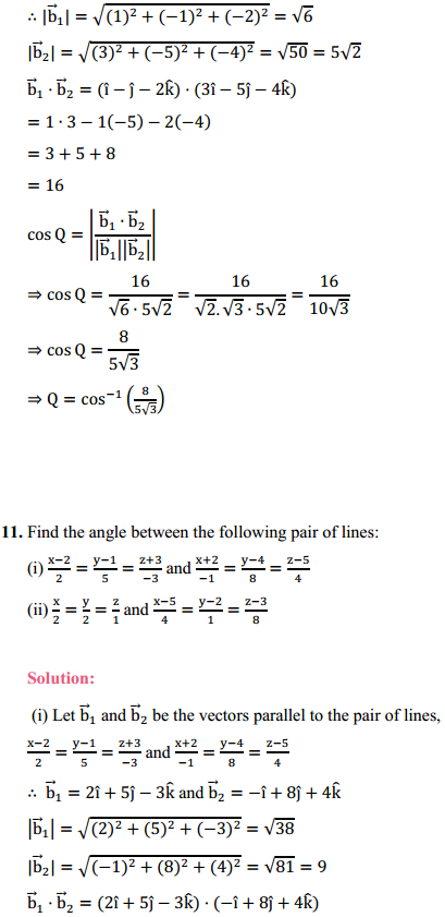 NCERT Solutions for Class 12 Maths Chapter 11 Three Dimensional Geometry Ex 11.2 9